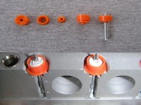 Multiple Injection Molded Parts Assembled Together with Caulking and a Electro-galvanized Nail