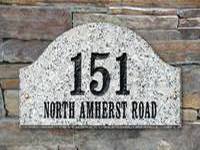 Solid Granite Address Plaque with custom engraved house address