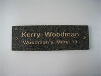 Solid Granite Ash Colored Name Plaque / Door Plaque with Custom Engraving