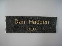 Solid Granite Ash Colored Name Plaque / Door Plaque with Custom Engraving